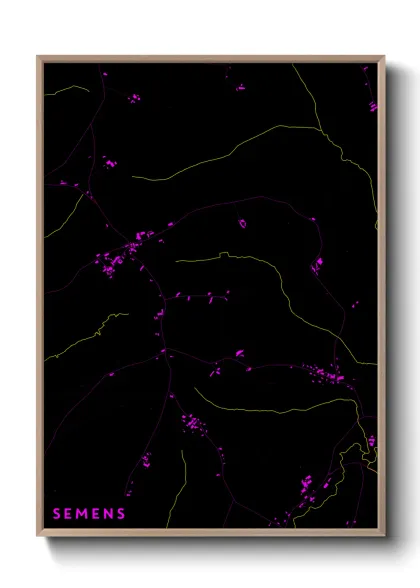 Une affiche de carte sur Semens