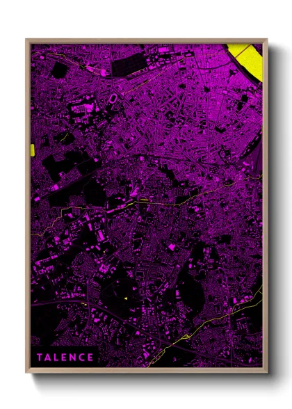 Une affiche de carte sur Talence