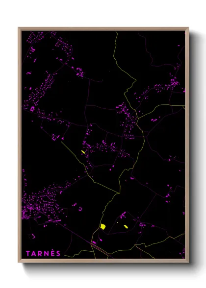 Une affiche de carte sur Tarnès