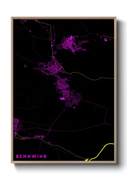 Une affiche de carte sur Bennwihr