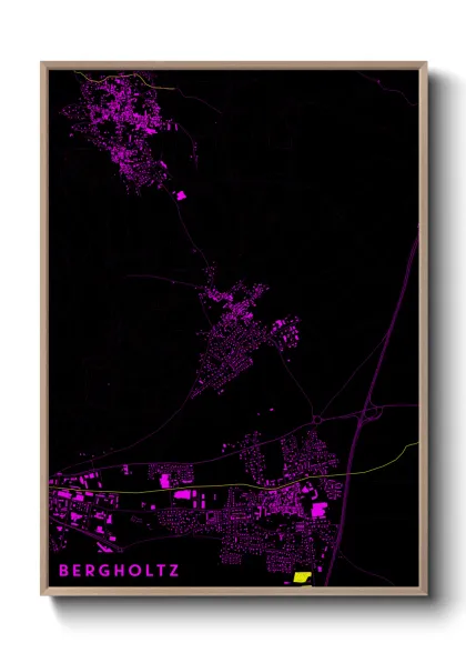 Une affiche de carte sur Bergholtz