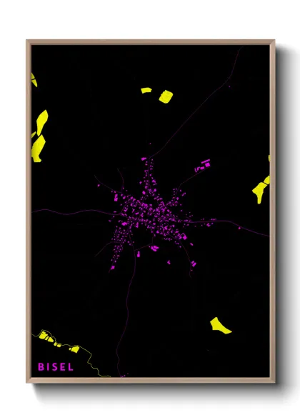 Une affiche de carte sur Bisel