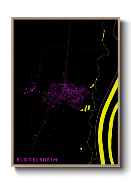 Une affiche de carte sur Blodelsheim
