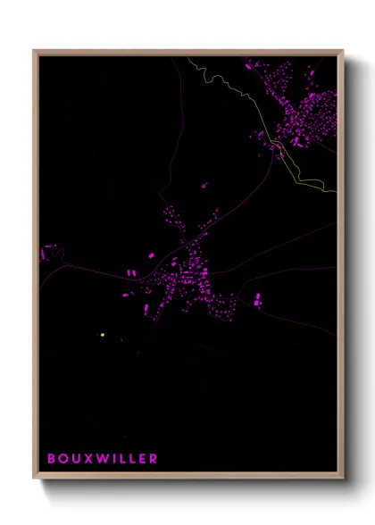 Une affiche de carte sur Bouxwiller