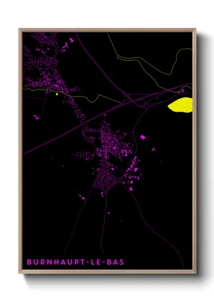 Une affiche de carte sur Burnhaupt-le-Bas