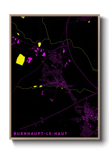 Une affiche de carte sur Burnhaupt-le-Haut