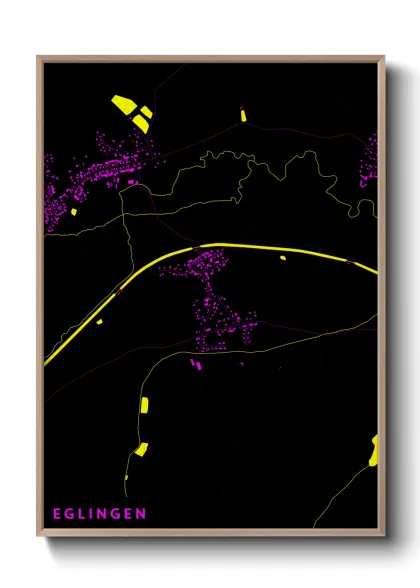 Une affiche de carte sur Eglingen