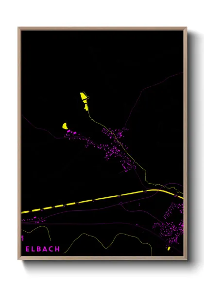 Une affiche de carte sur Elbach