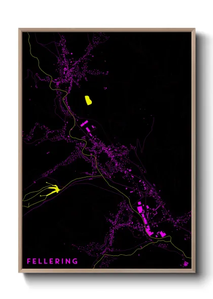 Une affiche de carte sur Fellering