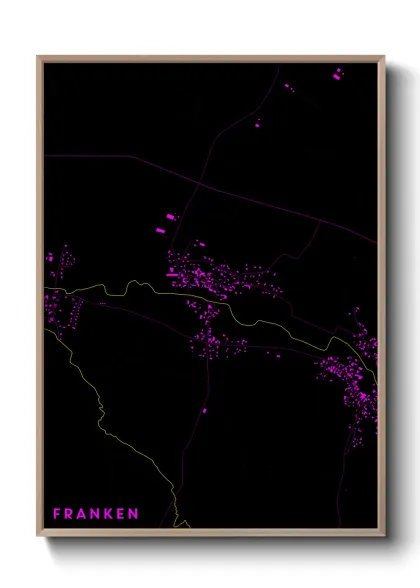 Une affiche de carte sur Franken