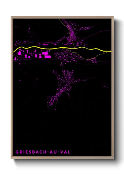 Une affiche de carte sur Griesbach-au-Val