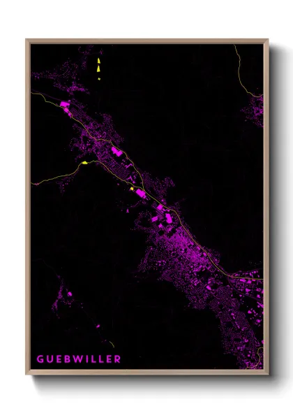 Une affiche de carte sur Guebwiller