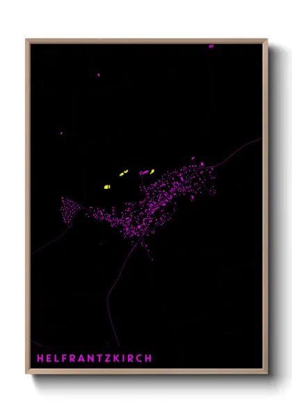 Une affiche de carte sur Helfrantzkirch