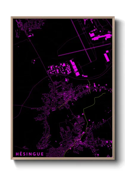 Une affiche de carte sur Hésingue