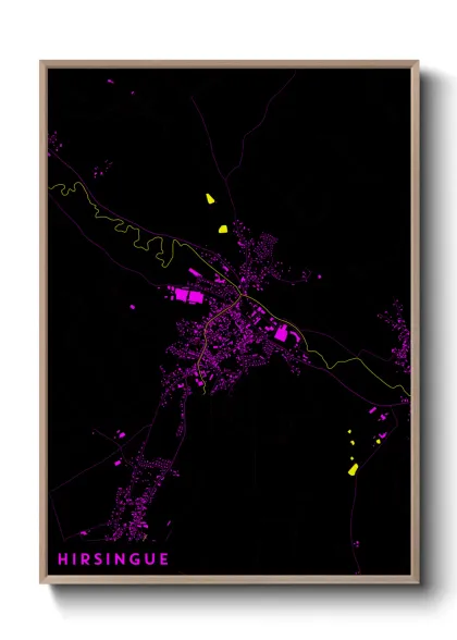 Une affiche de carte sur Hirsingue