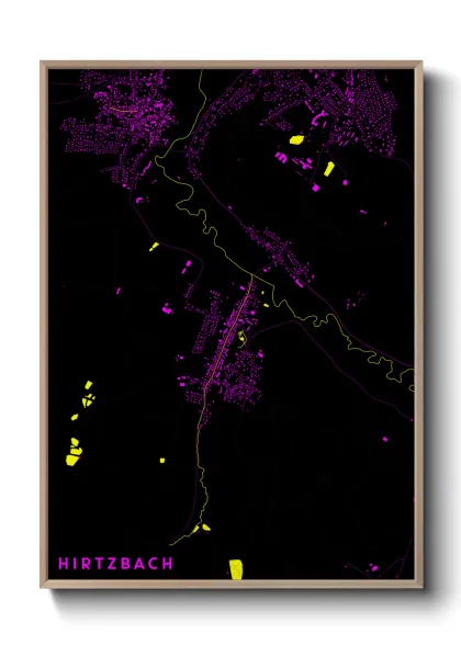 Une affiche de carte sur Hirtzbach