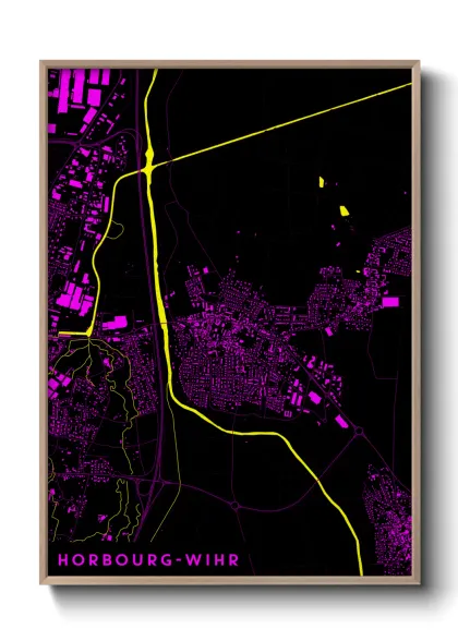 Une affiche de carte sur Horbourg-Wihr
