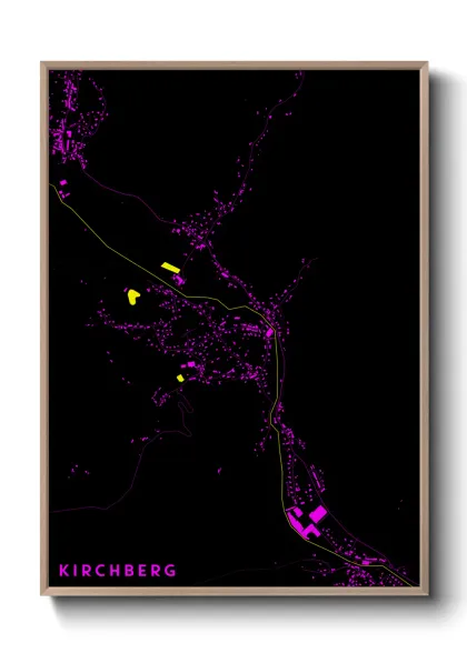 Une affiche de carte sur Kirchberg