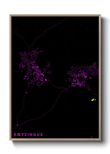 Une affiche de carte sur Kœtzingue