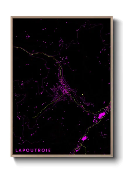 Une affiche de carte sur Lapoutroie