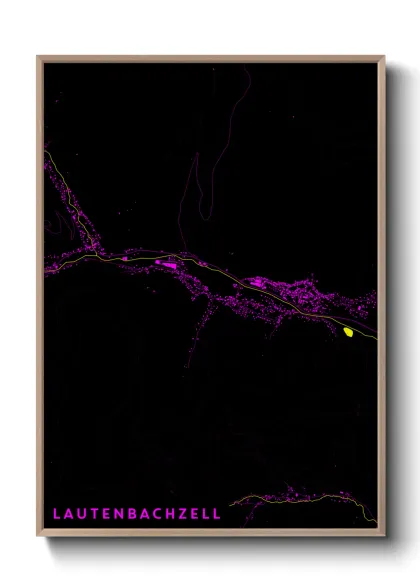 Une affiche de carte sur Lautenbachzell