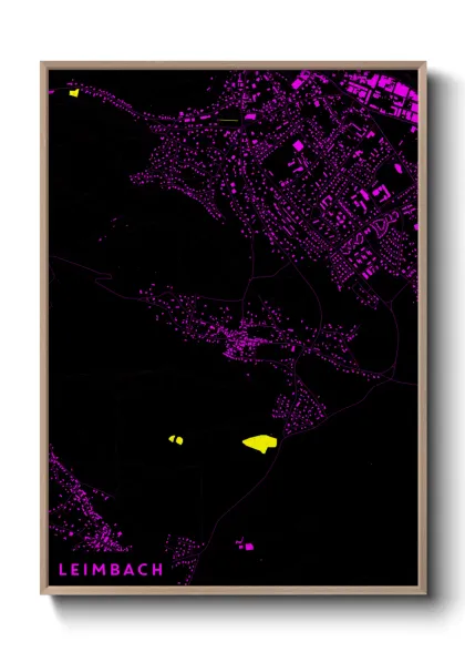 Une affiche de carte sur Leimbach
