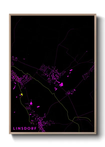 Une affiche de carte sur Linsdorf