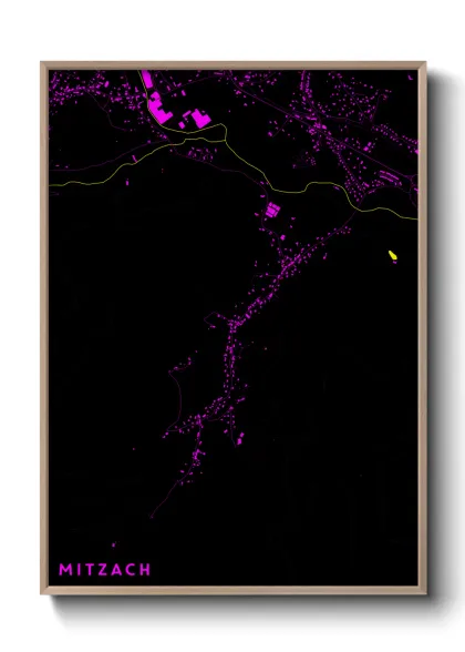 Une affiche de carte sur Mitzach