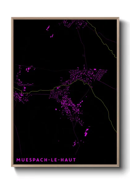 Une affiche de carte sur Muespach-le-Haut