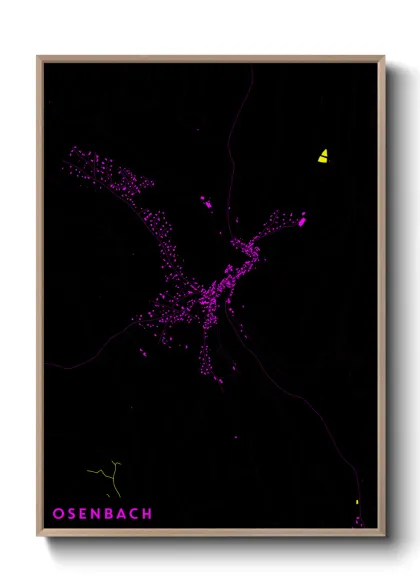 Une affiche de carte sur Osenbach