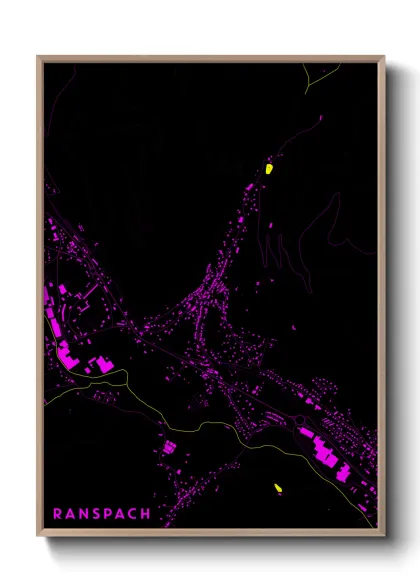 Une affiche de carte sur Ranspach