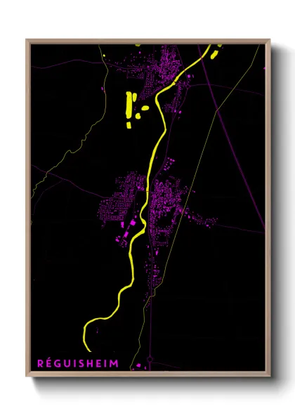 Une affiche de carte sur Réguisheim