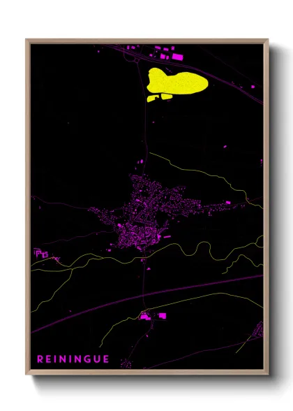 Une affiche de carte sur Reiningue