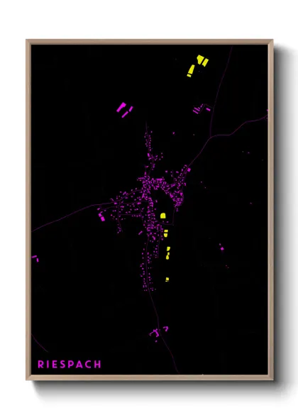 Une affiche de carte sur Riespach