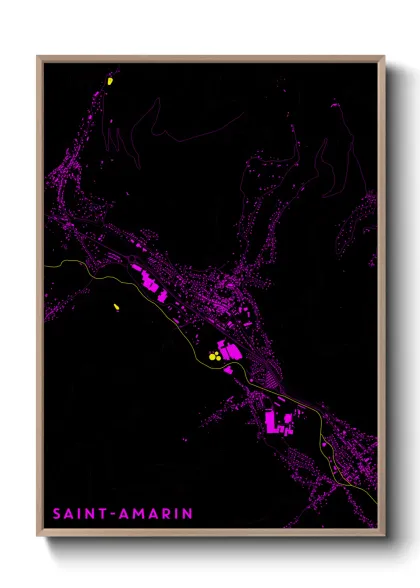 Une affiche de carte sur Saint-Amarin