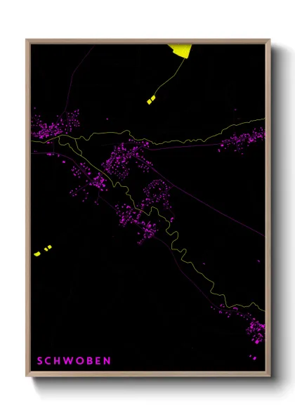 Une affiche de carte sur Schwoben