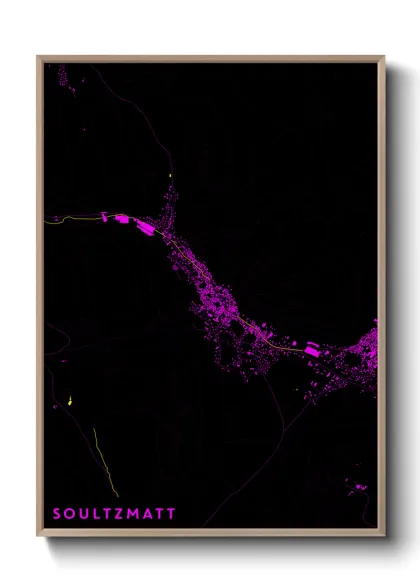 Une affiche de carte sur Soultzmatt