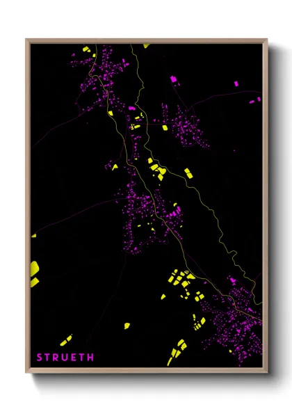 Une affiche de carte sur Strueth