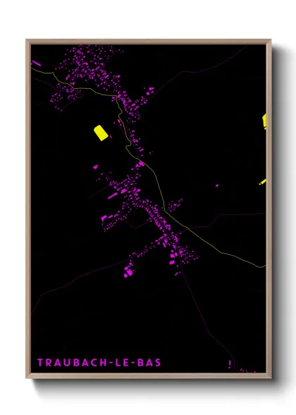 Une affiche de carte sur Traubach-le-Bas