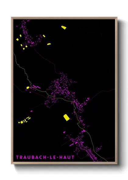 Une affiche de carte sur Traubach-le-Haut
