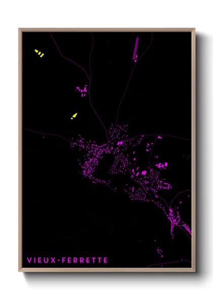 Une affiche de carte sur Vieux-Ferrette