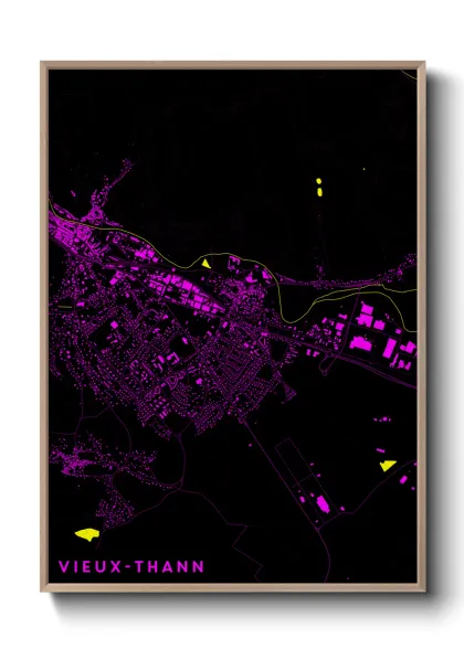 Une affiche de carte sur Vieux-Thann