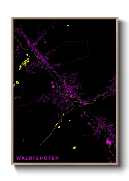 Une affiche de carte sur Waldighofen