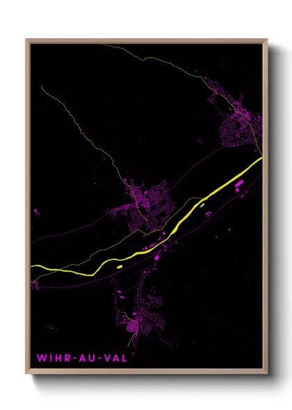 Une affiche de carte sur Wihr-au-Val