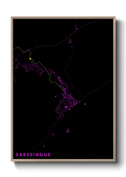 Une affiche de carte sur Zaessingue