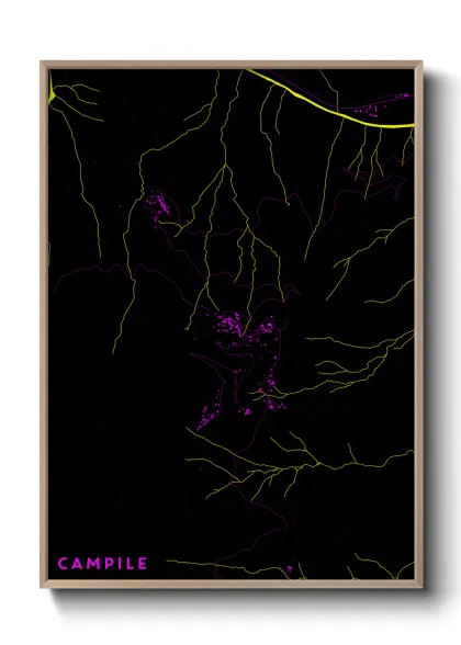 Une affiche de carte sur Campile