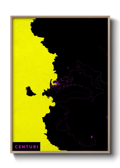Une affiche de carte sur Centuri