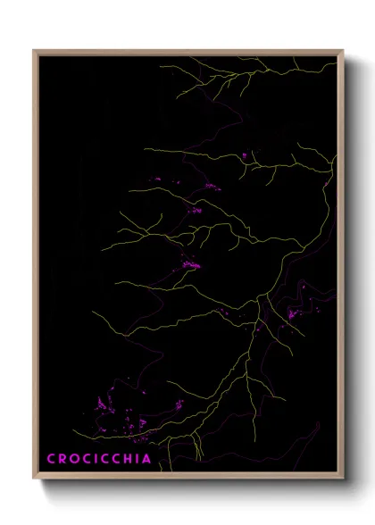 Une affiche de carte sur Crocicchia