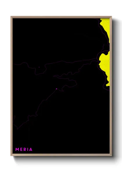 Une affiche de carte sur Meria