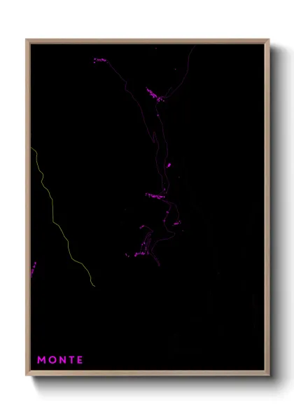 Une affiche de carte sur Monte